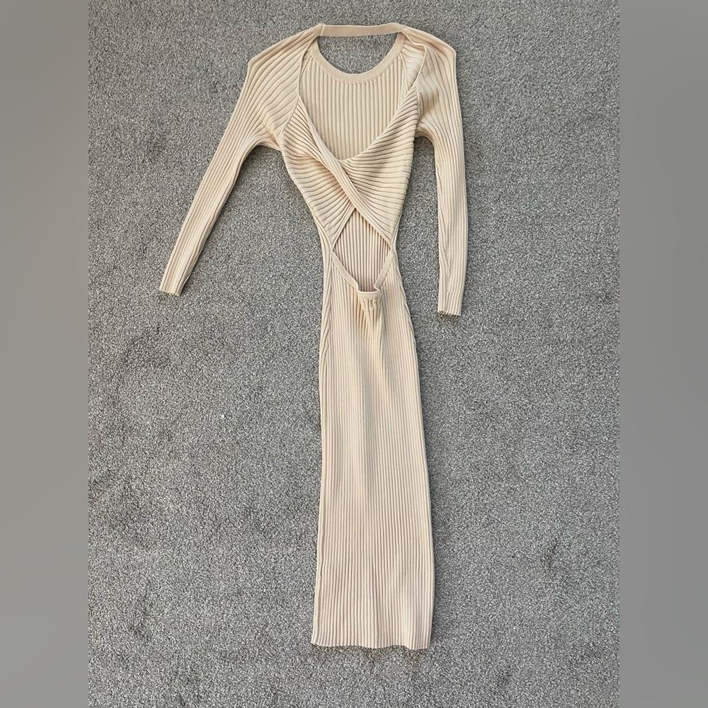 Bardot Rib Knit Dress - Picture 3 of 4